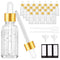 PrettyCare 1oz Glass Dropper Bottle, 24 Pack Clear Bottles with 2 Funnels & 2 Long Pipettes