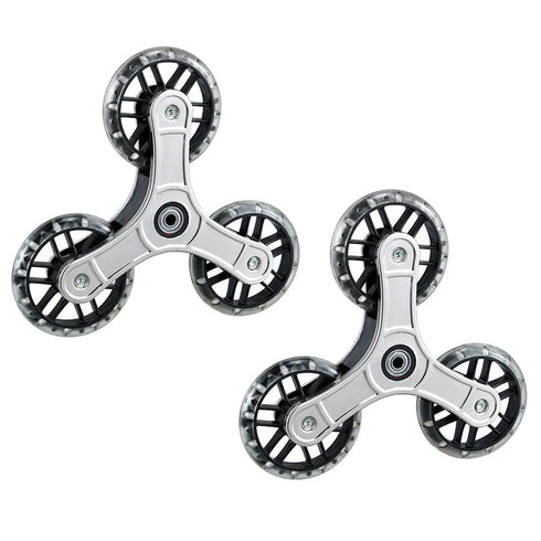 Replacement Stair Climbing Wheels for Shopping Laundry Cart, Trolley Triangle Wheels, Sold as a Pair