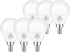 hansang E12 LED Ceiling Fan Light Bulbs, 6000K Cool Daylight, 6W 60W Equivalent, A15 Small Base, 600LM, 6 Pack