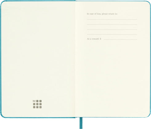 Moleskine Classic Notebook, Hard Cover, Pocket (3.5" x 5.5") Dotted, Reef Blue, 192 Pages for Note-Taking