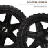 4pcs Healifty Shopping Cart Wheel Rolling Cart Wheels for Utility Easy to Install Heavy Duty Black
