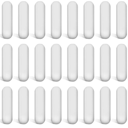PTFE Magnetic Stirrer Mixer Stir Bar, White Color, 24 Pieces, 30 mm/1.18 Inch Laboratory Stir Plate Magnet