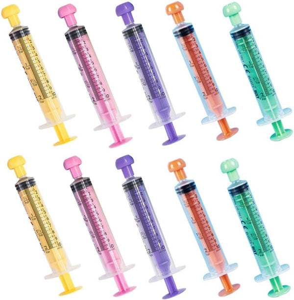 10 PCS 10ml Pet Syringe Feeder, Professional Plastic Syringe and Cover for Scientific Labs, Liquid Dispensing