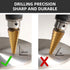 Aleric Step Drill Bit Set, Titanium Coated, High Speed Steel Cone Bits for Sheet Metal Hole Drilling, 3pcs