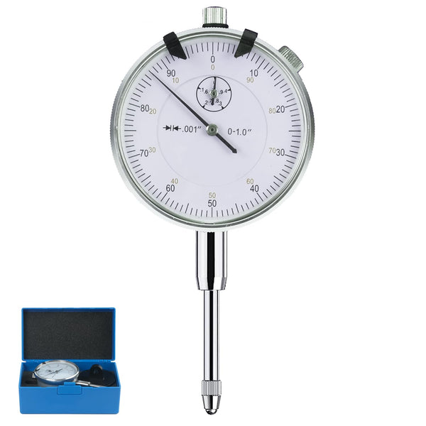 Dial Indicator 0-1"/0.001" with Case, Measuring Tool for Lathe, 3D Printing, Workshop, CNC Machine Tool