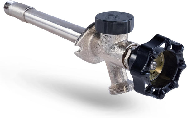 Midline Valve 6 Inch Frost-Free Anti-Siphon Sillcock with Vacuum Breaker Chrome-Plated Brass,