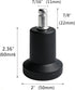 Muniqinyar 5 Bell Glides Pcs Replacement Office Chair Stool Swivel Caster to Fixed Castors, High Profile