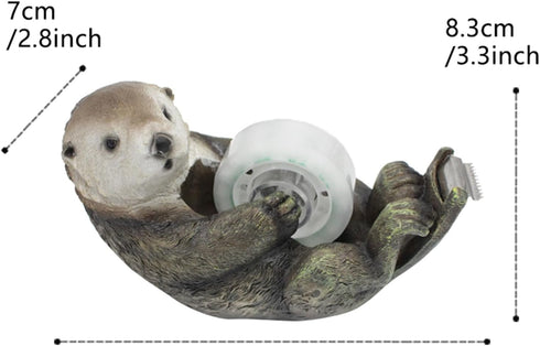 Otter Tape Dispenser | Cute Stationery Sets, Adhesive Roll Holder and Tape Cutter, Cute Gifts
