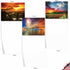 The Best Card Company - 20 Blank Landscape Nature Note Cards (4 x 5.12 Inch) - Sun Settings (10 Designs, 2 Each)