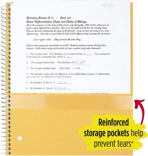 Five Star Spiral Notebook, 1 Subject, College Ruled Paper, 100 Sheets, 11" x 8-1/2", Teal (72051)