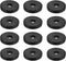 Healeved 12pcs Black PVC Round Caster Pads for Furniture Wheels, Noise-reducing Caster