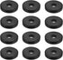 Healeved 12pcs Black PVC Round Caster Pads for Furniture Wheels, Noise-reducing Caster
