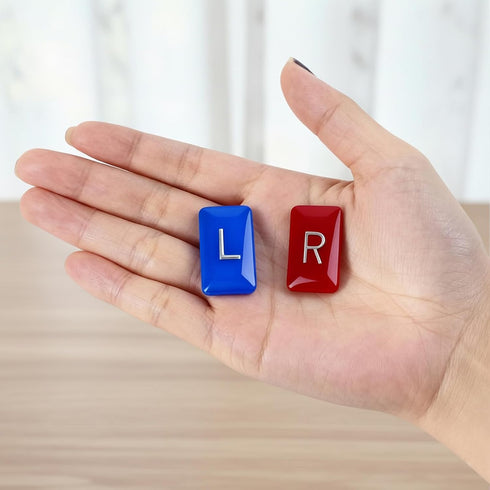 Lontcs 5-Piece X-Ray Markers - Clear Epoxy Resin with Lead L & R Letters - No Initials - Small Rectangle - Reusable