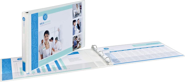 Avery Heavy-Duty View 3 Ring Binder, 2" Slant Rings, Holds 11" x 17" Paper, White Binder, 72126