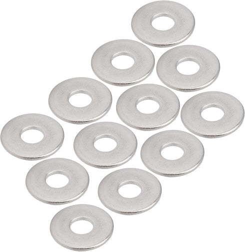 KrrNFYSG 100pcs 304 M8x24mm Flat Washers Flat Washers Stainless Steel Lock Washer Spacers Flat Repair Washer Expanded