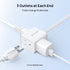 TROND 10ft 3 3 16 Split Extension Cord Power Strip, Twin on Each Side, Low-Profile Flat Plug, Dual Outlet Extender