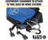 Klein Tools 55559 Stand-Up Zipper Bag Tool Pouch with Carabiners, 7-Inch Blue and 14-Inch Gray Utility Bags, 2-Pack