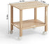 YUFAM 2 Tier Printer Stand with Storage,Under Desk Shelf Printer Table,Small Printer Stand with Wheels,Rolling Printer