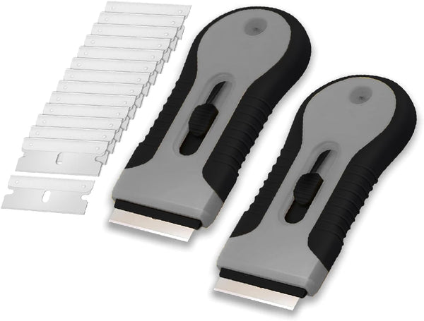 Bates- Razor Blade Scraper Tool, 2 Pack, 30 Extra Stainless Steel Blades,