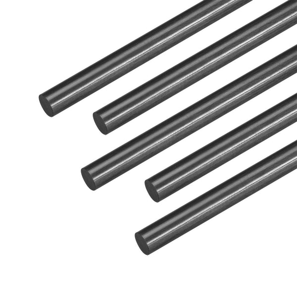 uxcell Carbon Fiber Bar Support Poles for RC Airplane DIY Craft, 5mm Matte Pole 400mm 15.7 Inch, 5pcs