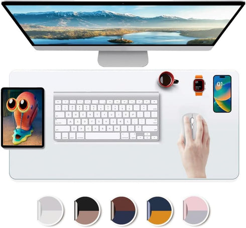 Clear Desk Protector Pad Blotters, 12x24 in Plastic Writing Surface Cover for Office Home Laptop Computer