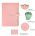 EOOUT 10pcs Expanding File Folders, A4 Letter Size Plastic Accordion Document Organizer with Snap Button, 160 Stickers