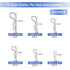 Cotter Pins, 220PCS R Clips Heavy Duty Zinc Plated Cotter Pin Spring Fastener Assortment Kit, R Clips Assortment Kit, Zinc Plated Spring Fastener Assortment Kit for Hitch, Lawn Mower, Truck