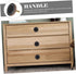 2pcs DOITOOL Round Cabinet Drawer Knobs Single Leather Pull Handles for Wardrobe Shoe Cabinet and Bedside Table Easy