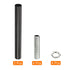 MECCANIXITY 3.94" 2 Set Threaded Extension Rod, Lamp Pipe with Connector Light Fixture Parts for Pendant Light Island