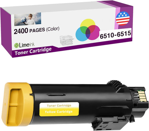 Limeink 1 Yellow Compatible High Yield Laser Toner Replacement Cartridges for Xerox Phaser 6510 Workcentre 6515