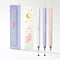 Kaco ROCKET Gel Pens Set, 3 Pieces, 0.7mm Medium Point, 2 Black Ink and 1 Coral Ink, Quick Drying Aesthetic Cute Pens