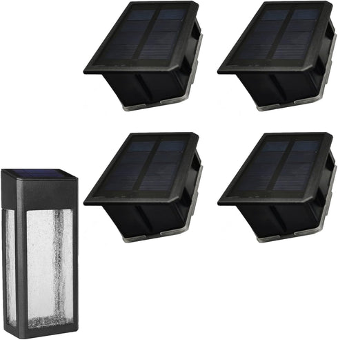 GOODFOEVER 4 Pack Solar Light Replacement Top for Outdoor Fence and Wall,
