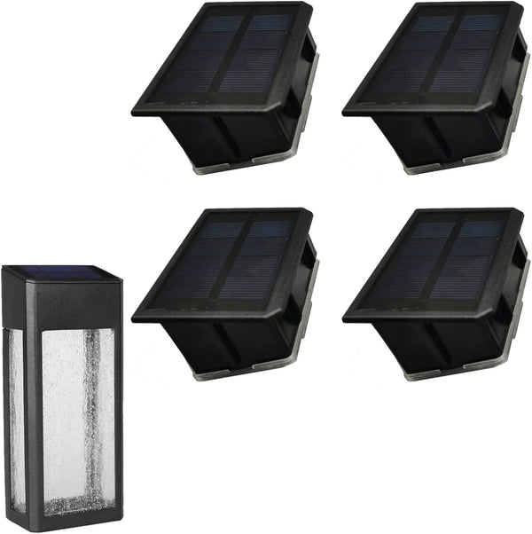 GOODFOEVER 4 Pack Solar Light Replacement Top for Outdoor Fence and Wall,