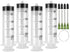 4 Pack 200ml Syringes with 55.1” Tube and 14G 1.5” Needle, Sterile Luer Lock Individually Packaged for Scientific Labs