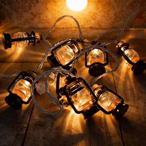 brianvikey 8.5Ft Summer Black Mini Kerosene String Lights Outdoor, Beach Themed Decoratives String Plug in Indoor Fairy