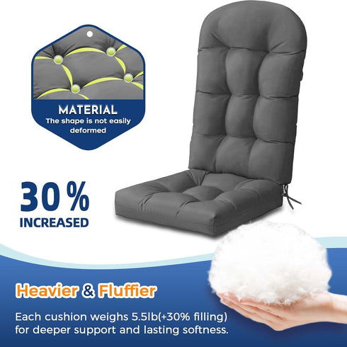 PALHMLIY 49x20x5 Inch, High Back Patio Chair Cushion, Outdoor Adirondack Chair Cushion Thick Seat Pad, Indoor Outdoor