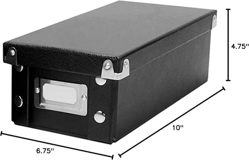 Snap-N-Store Index Card Holder: Collapsible Organizer Box for 1100 Flash Cards - Recipe or Note Card Storage