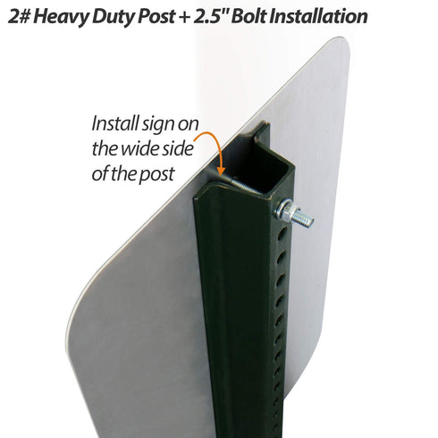 SmartSign K-KIT2 Post Attachment Kit - 2 Bolts for Heavy Duty and Economy Posts, 2.5" x 0.3125"
