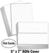 Set 5" 7", 80 lb 100 Pack Hamilco White Cardstock Paper with Envelope x Cover, Blank Index, Flash & Greeting Cards