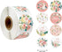 Floral Stickers - 1'' 25mm Adhesive Labels, 1000pcs Decorative Envelope Seal Stickers for Gifts