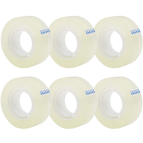 OWLKELA 6 Rolls Transparent Tape Refills, All-Purpose Glossy Tape for Office, Home, and School