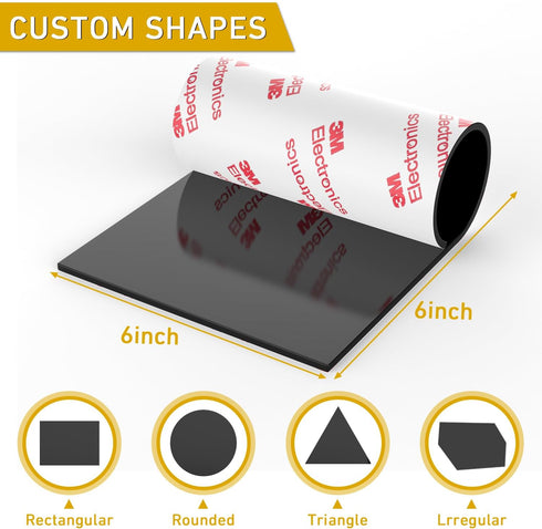 2 pcs Anti-Slip Pads, Silicone Rubber Plastic Pads 150x150mm, 3M Self-Stick Adhesive Non Slip Mats for Furniture