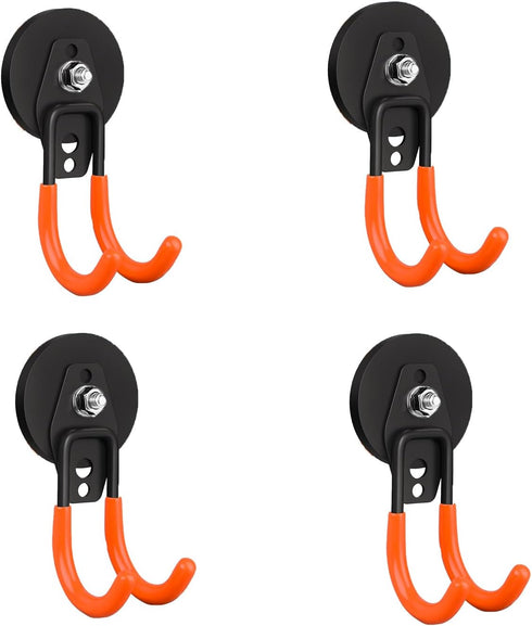 Large Heavy Duty Magnetic Hooks, 4 Pack Strong Magnet Hooks for Power Drill and Garage Tools