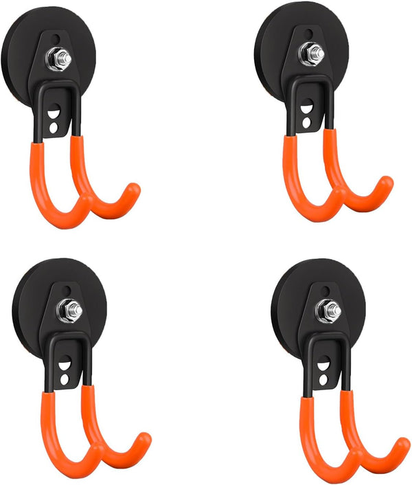 Large Heavy Duty Magnetic Hooks, 4 Pack Strong Magnet Hooks for Power Drill and Garage Tools