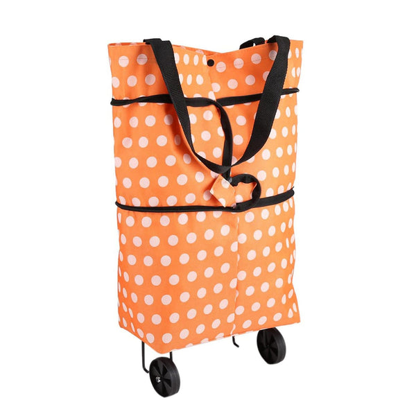 MUNEFE Wheel Rolling Shopping Bag, Foldable Shopping Bag, Shopping Cart with Wheels for