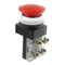 AC 600V 6A 38 mm 1.5" Red Sign Momentary Mushroom Push Button Switch by uxcell