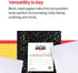 School Smart Ruled Composition Book, Flexible Cover, 8-1/2 x 7 Inches, 40 Pages
