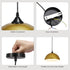 2-Pack 11.8" E26 Tomshine Gold Pendant Lights Kitchen Island, Brushed Brass Dome Hanging Lamps with White Interior
