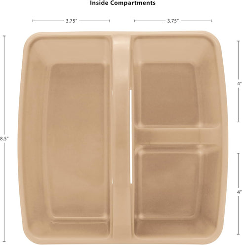 Teacher Created Resource Light Brown Portable Plastic Storage Caddy - 6-Pack for Classroom and Office Organization