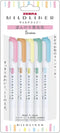 ZEBRA WKT7-5C-N Mildliner Highlighter, Faint Fluorescent Colors, 5 Colors